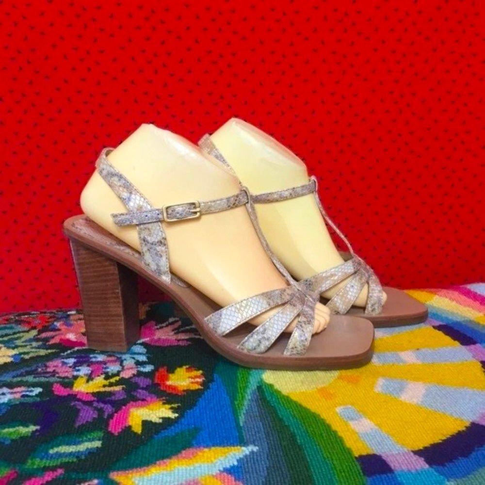90's Y2K Kenneth Cole Square Toe Strappy Heels